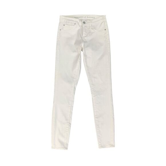Articles Of Society Jeans Womens 24 White Denim Sarah Skinny Fit Zip Fly Stretch - Picture 1 of 12